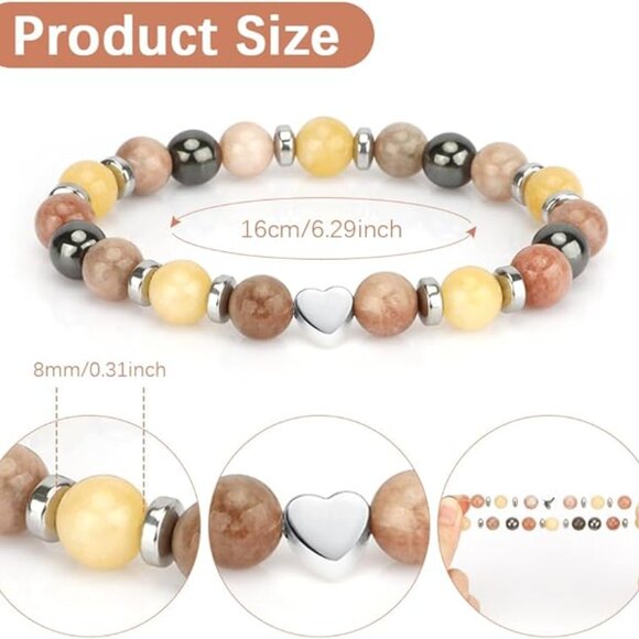 Handmade Teacher Appreciation Natural Gemstones Bracelet for Women - Picture 2 of 6